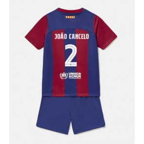 Barcelona Joao Cancelo #2 Domaci Dres za Dječji 2023-24 Kratak Rukavima (+ kratke hlače)